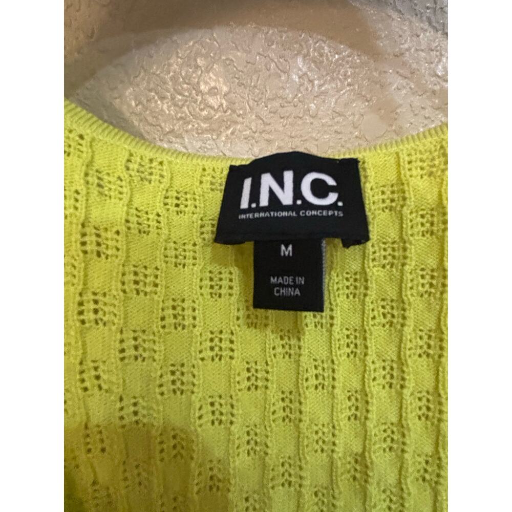 Designer INC medium women's top lime knit, tank top, New with tags